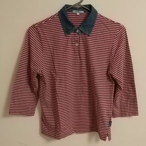 Baleno Purple Stripe Shirt (Size Large)
